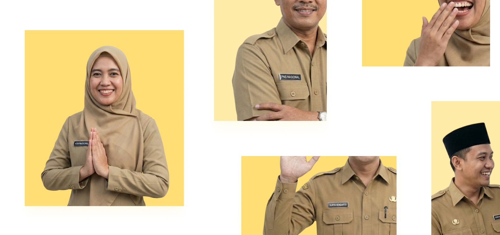 Pegawai Diskominfo Kabupaten Magelang menyambut pengguna layanan